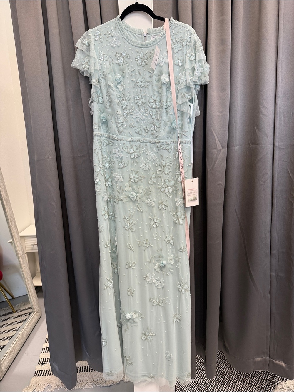 Brand New Mac Duggal Light Blue Gown Size 14